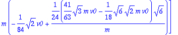 compr1 := vector([m*v0, 0, 1/18*sqrt(2)*m*v0]) = ve...