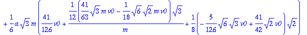 compr2 := vector([0, 1/6*a*sqrt(3)*m*v0, 1/4*a*sqrt...