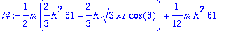 t4 := 1/2*m*(2/3*R^2*theta1+2/3*R*sqrt(3)*x1*cos(th...