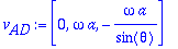 v[AD] := vector([0, omega*a, -omega*a/sin(theta)])